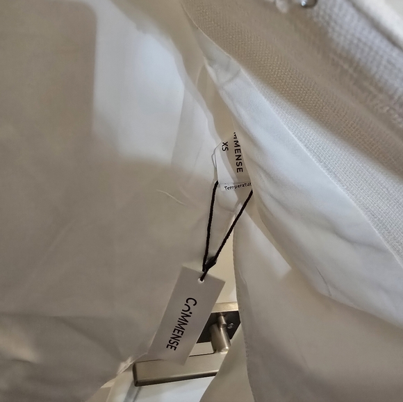 NWT Commense White Sleeveless Vest Top Blouse Tie Waist Belted Xs Old Money - Picture 10 of 10